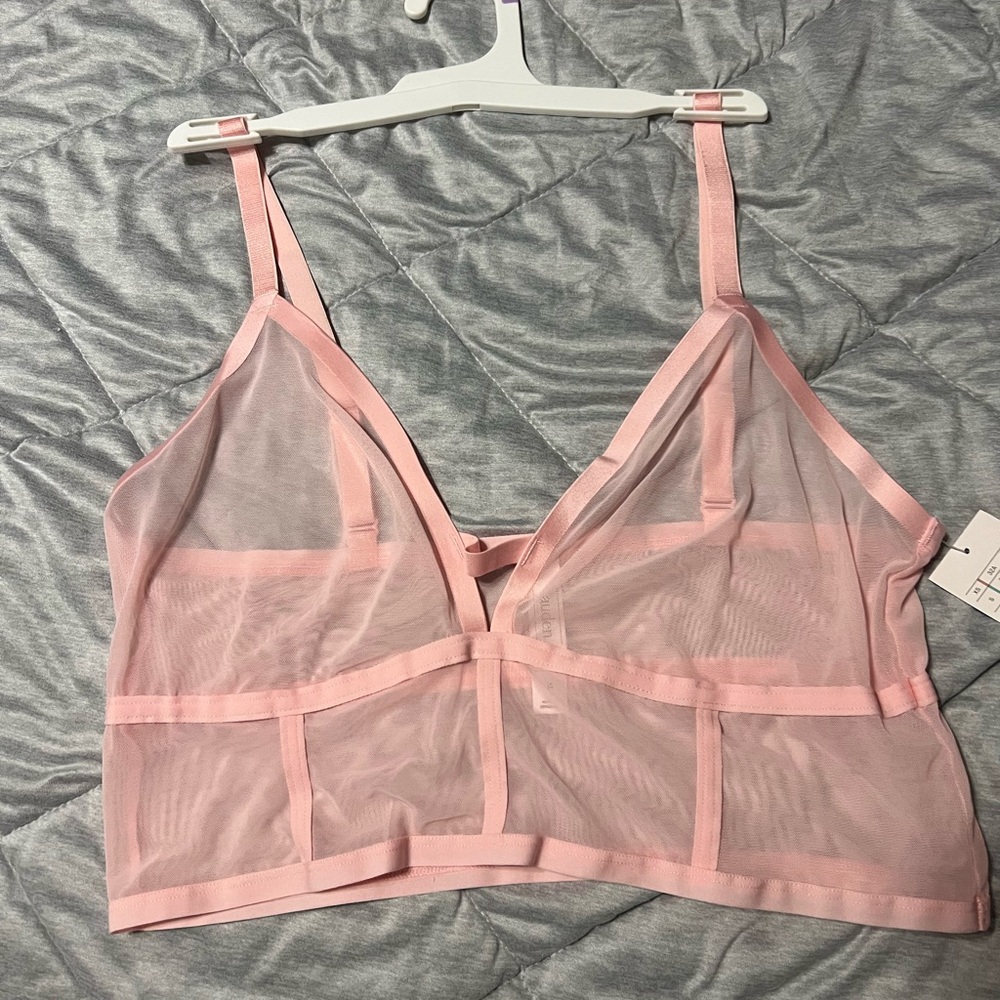Auden Light Pink Sheer Bralette